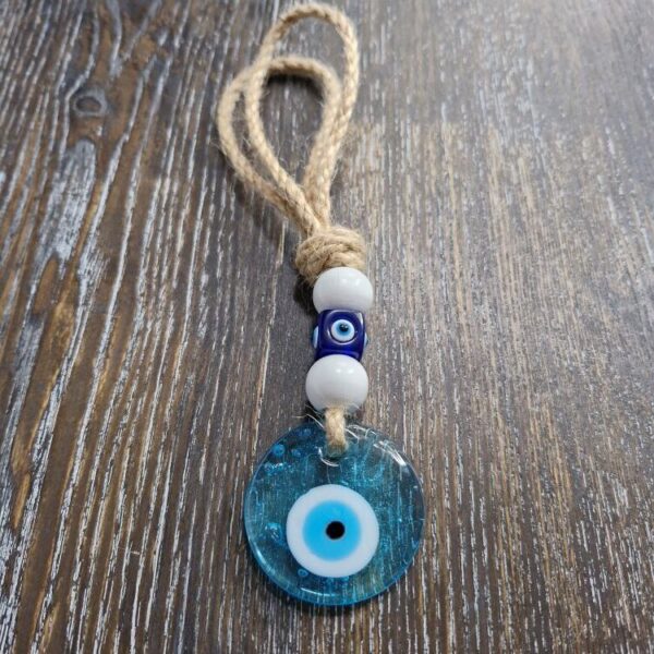 4cm light blue glass evil eye Wall hanging