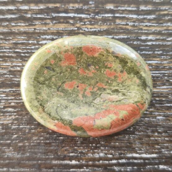 Unakite worry stone