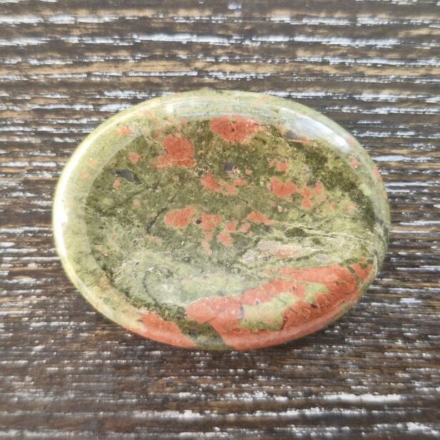 Unakite worry stone