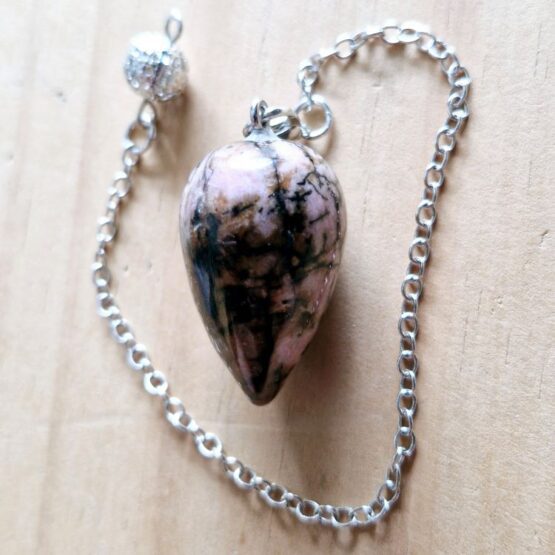 Water drop pendulum Rhodonite