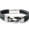 Leather bracelet with knot silver