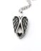 Wings with black heart memorial pendant