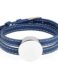 circle blue leather memorial bracelet