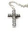 cross embossed memorial pendant