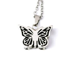 Butterfly double memorial pendant