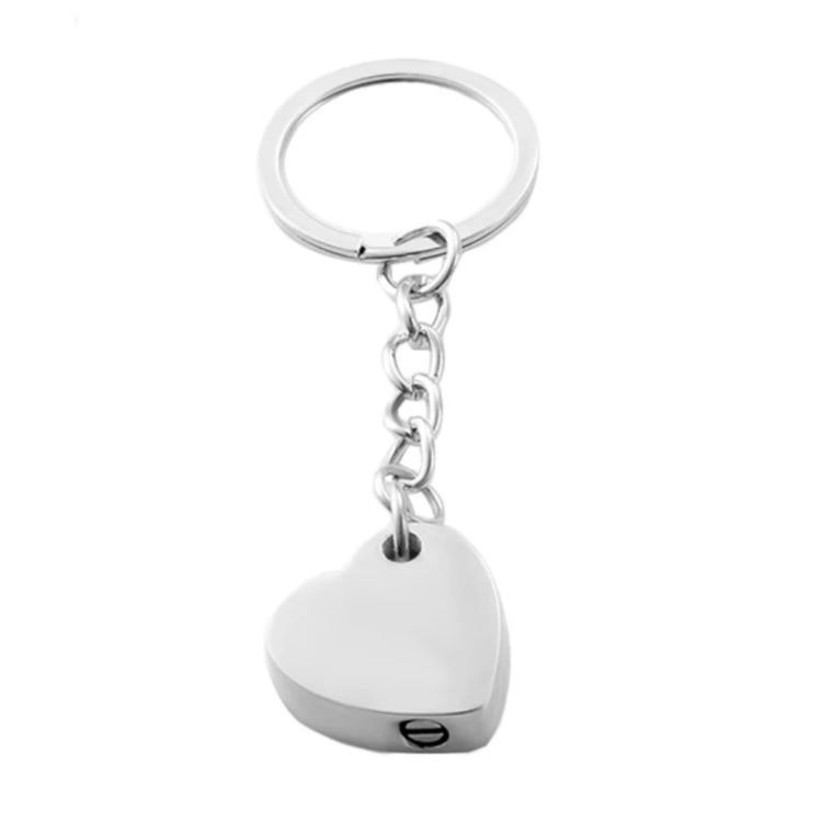 Heart memorial keyring