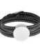 circle black leather memorial bracelet