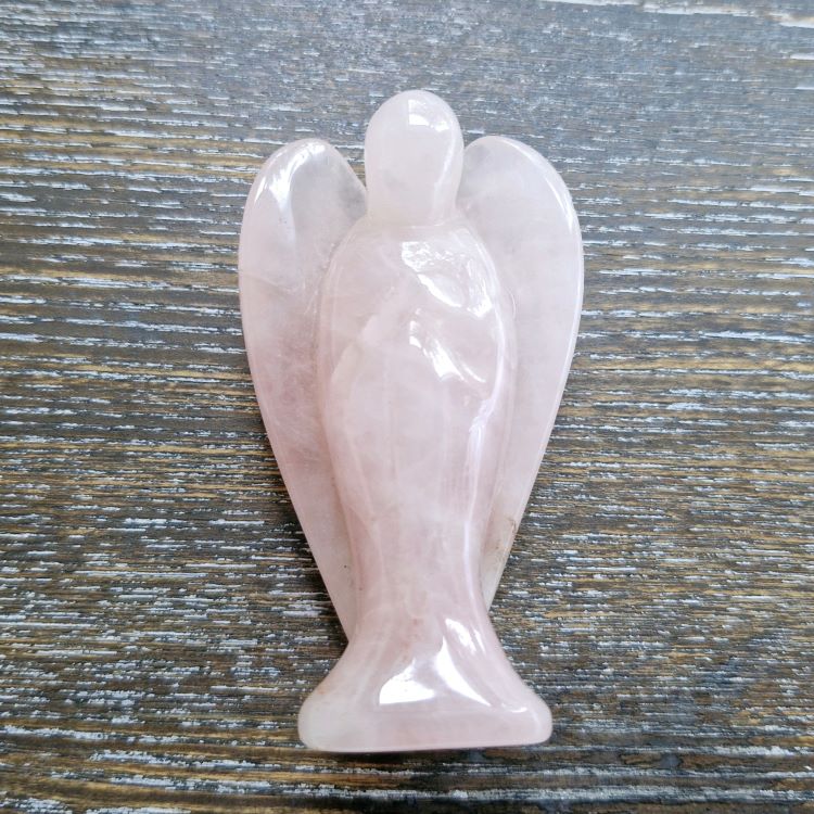 Large Rose Quartz Angel