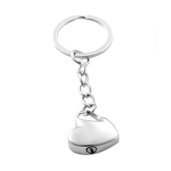 heart puff memorial keyring