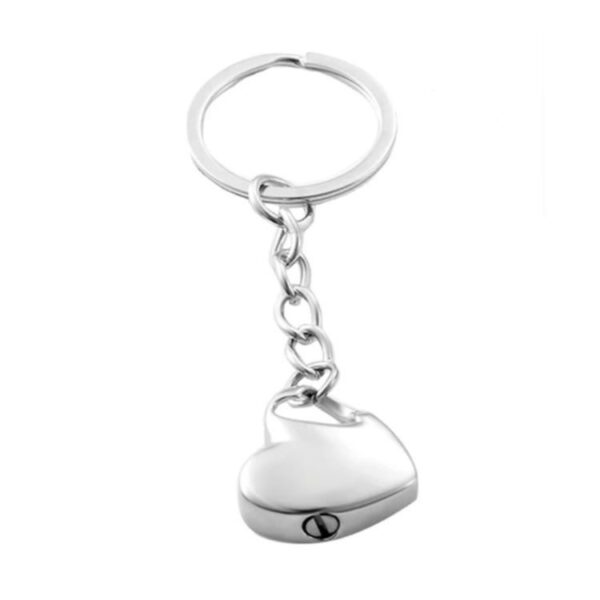 heart puff memorial keyring