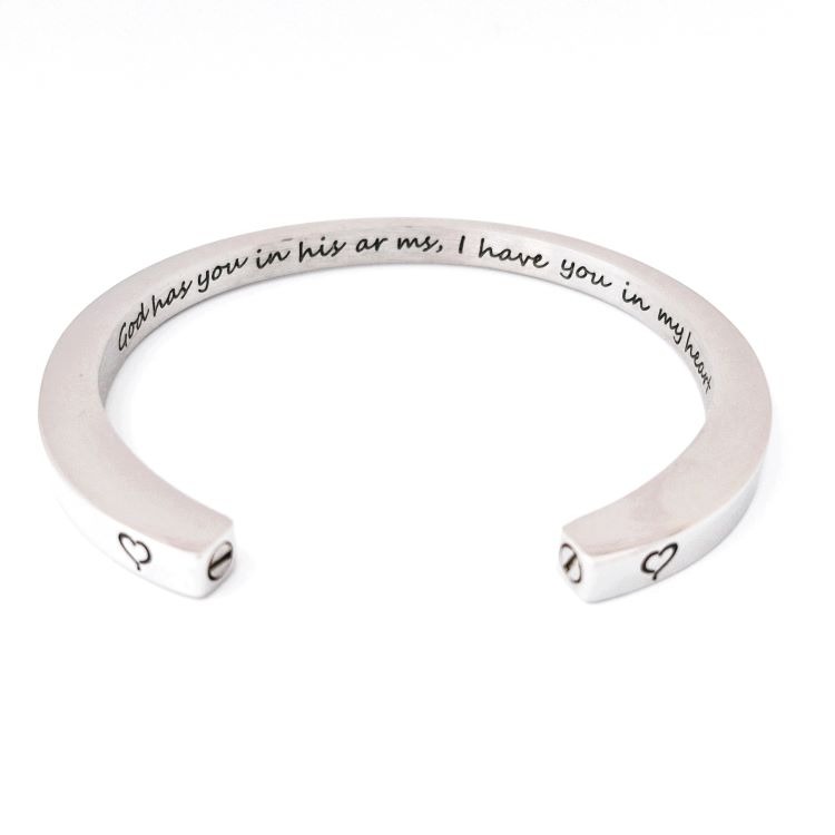 God has you in his arms cuff bracelet