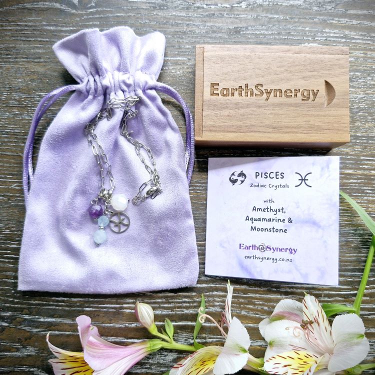 Pisces Crystal Necklace package