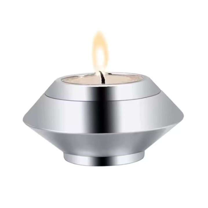 candle memorial Silver urn closed