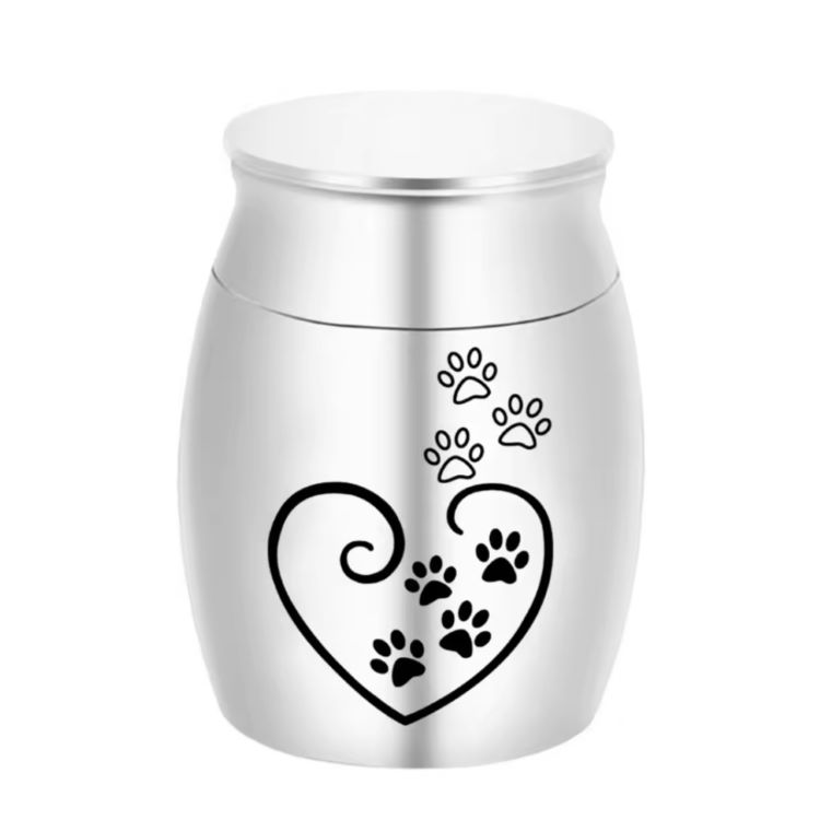 Urn - Heart with paws Zinc alloy