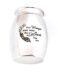 Urn with message 'Your wings were ready, my heart was not'