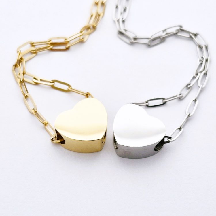 Gold & Silver small heart