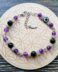 Protection bracelet with Amethyst, Labradorite, Tourmaline & Evil eye