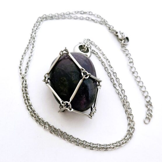 Crystal Net Metal Necklace with crystal