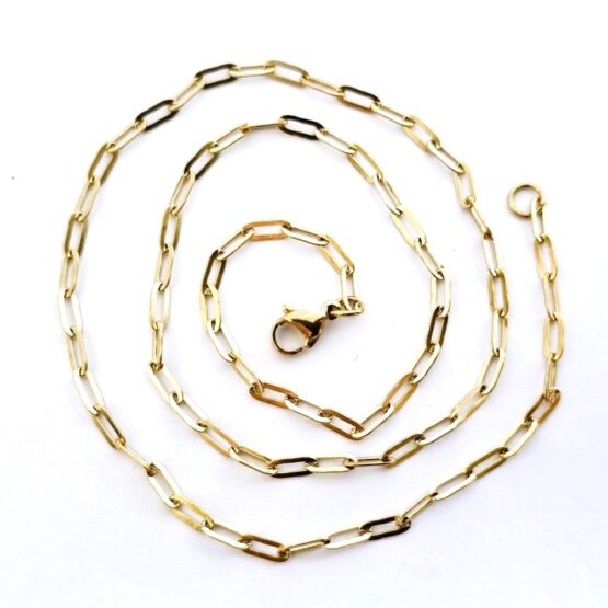 Paperclip SS Gold 45cm