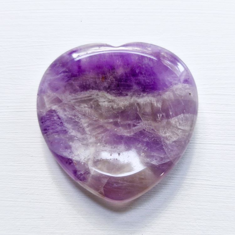 Amethyst Heart worry stone