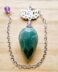 Aventurine faceted pendulum with Lotus charm