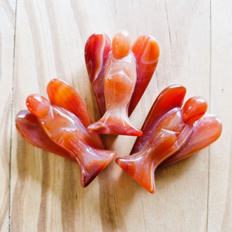 Medium Carnelian angels 5cm