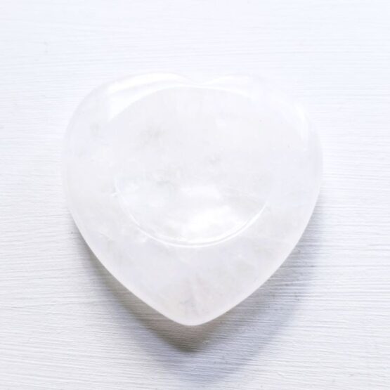 Clear Quartz Heart Worry Stone