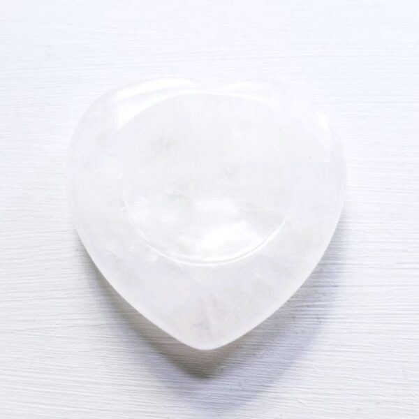 Clear Quartz Heart Worry Stone