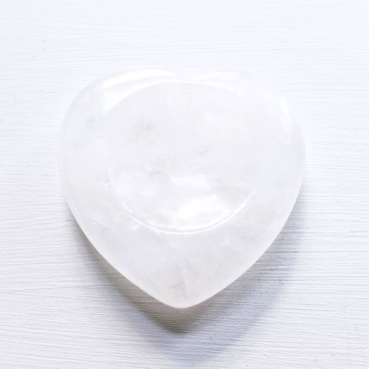 Clear Quartz Heart Worry Stone