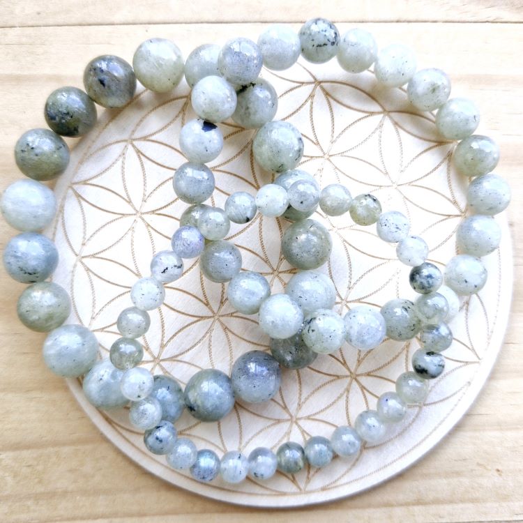 Labradorite bracelets - round beads 10mm 8mm & 6mm options