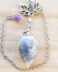 Labradorite faceted pendulum with Lotus & OM