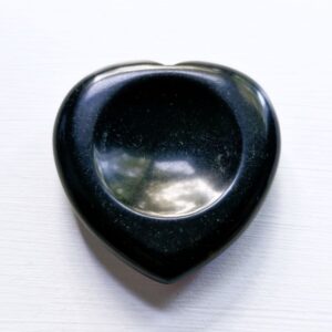 Obsidian Heart Worry Stone