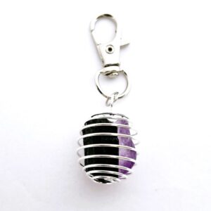 Protective Shield Charm, with Tourmaline point and Amethyst