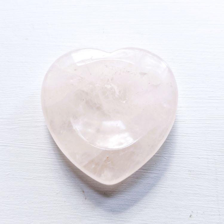 Rose Quartz Worry Stone Heart