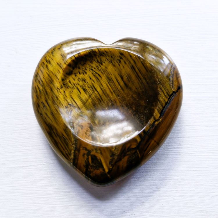 Tigers Eye Heart worry stone