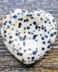 Dalmatian jasper heart worry stone