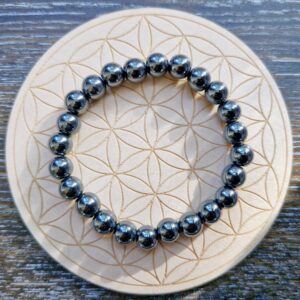 Hematite 8mm bracelet 19cm length