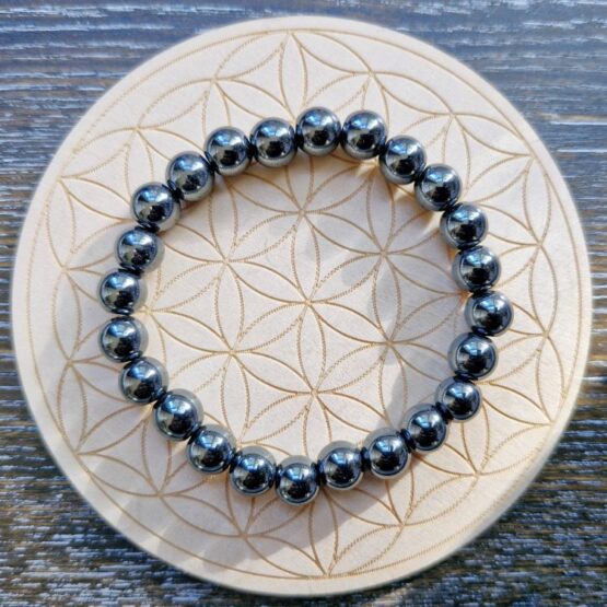 Hematite 8mm bracelet 19cm length