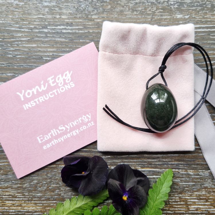 Small Nephrite Jade Yoni Egg drilled