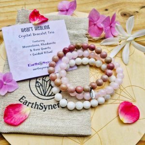 Heart Healing Crystal Bracelet Trio