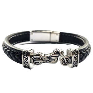 Harley Leather Memorial Bracelet