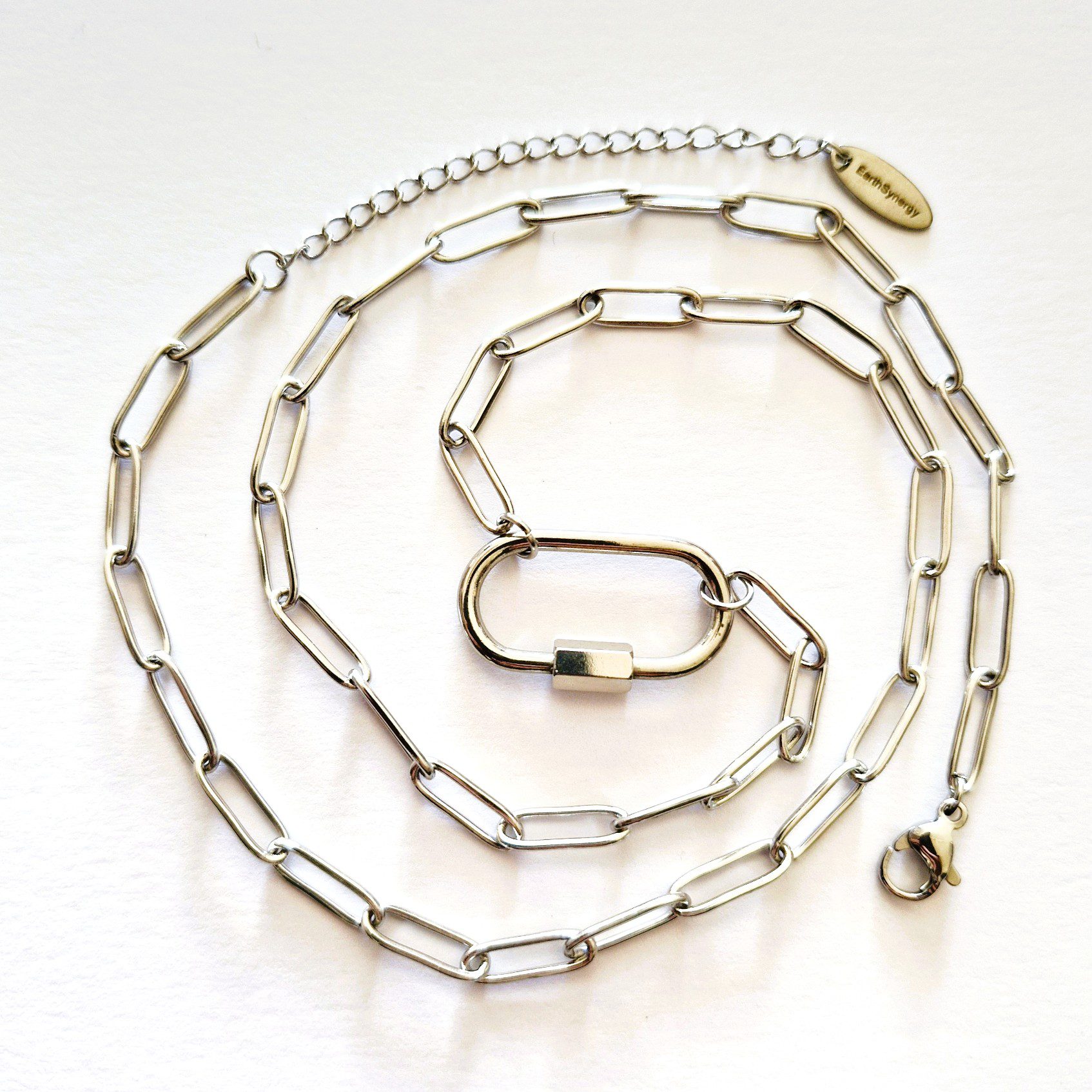 Paperclip charm necklace