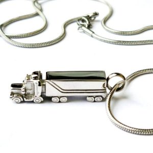Semi truck memorial pendant