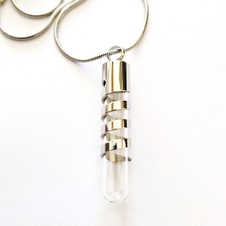 Glass Tube Spiral Memorial Keepsake