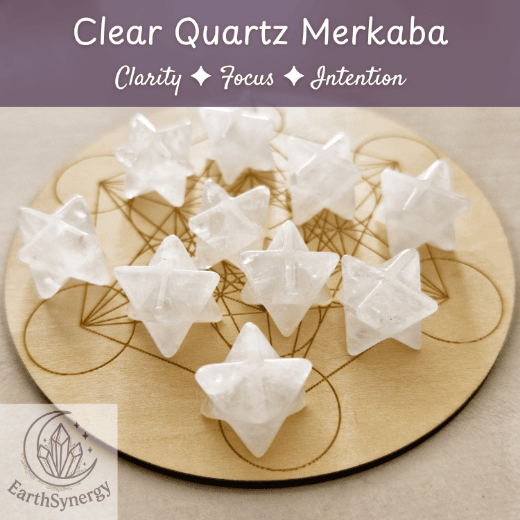 Clear Quartz Merkaba Crystal Carving